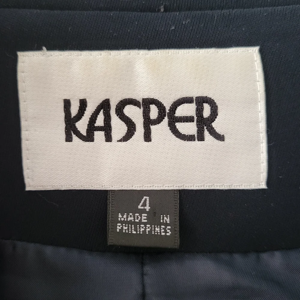 Kasper Navy Pant Suit 4 - Picture 6 of 7